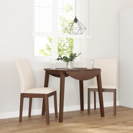 Sillas de comedor con cojines 2 uds madera maciza marrón caucho | Foro24.es | Tu tienda online para hogar, jardín y más Foro24.es