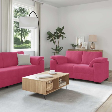 Juego de sofás con cojines 3 piezas terciopelo rojo tinto von , Sofas - Ref: Foro24-3324671, Preis: 644,23 €, Rabatt: -5%%