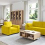 Juego de sofás con cojines 3 piezas terciopelo amarillo | Foro24.es | Tu tienda online para hogar, jardín y más Foro24.es