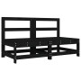 Sofás centrales con cojines 2 uds madera maciza de pino negro by , Modular outdoor sofas - Ref: Foro24-825580, Price: 205,07 ...