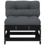 Sofás centrales con cojines 2 uds madera maciza de pino negro by , Modular outdoor sofas - Ref: Foro24-825580, Price: 205,07 ...
