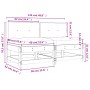 Sofás centrales con cojines 2 uds madera maciza de pino negro by , Modular outdoor sofas - Ref: Foro24-825580, Price: 205,07 ...