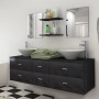 Conjunto de muebles de baño con lavabo y grifo 9 piezas negro von , Badezimmermöbel - Ref: Foro24-273689, Preis: 471,80 €, Ra...