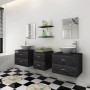 Conjunto de muebles de baño con lavabo y grifo 9 piezas negro von , Badezimmermöbel - Ref: Foro24-273689, Preis: 471,80 €, Ra...