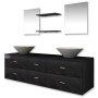 Conjunto de muebles de baño con lavabo y grifo 9 piezas negro von , Badezimmermöbel - Ref: Foro24-273689, Preis: 471,80 €, Ra...