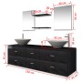 Conjunto de muebles de baño con lavabo y grifo 9 piezas negro von , Badezimmermöbel - Ref: Foro24-273689, Preis: 471,80 €, Ra...