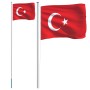 Mástil y bandera de Turquía aluminio 6,23 m by , Flags and windsocks - Ref: Foro24-3147115, Price: 73,39 €, Discount: %