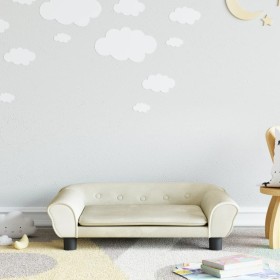 Sofá para niños de terciopelo crema 70x45x26 cm by , Baby and Toddler Furniture - Ref: Foro24-3196406, Price: 81,15 €, Discou...