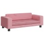 Sofá para niños con reposapiés terciopelo rosa 100x50x30 cm von , Baby- und Kleinkindmöbel - Ref: Foro24-3196410, Preis: 131,...