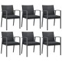 Sillas jardín cojines 6 uds ratán sintético negro 56,5x57x83 cm by , Garden chairs - Ref: Foro24-3187080, Price: 443,01 €, Di...