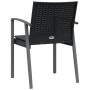 Sillas jardín cojines 6 uds ratán sintético negro 56,5x57x83 cm by , Garden chairs - Ref: Foro24-3187080, Price: 443,01 €, Di...
