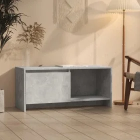 TV stand made of gray concrete plywood, measuring 90x35x40 cm. by vidaXL, TV Furniture - Ref: Foro24-809786, Price: 51,65 €, ...