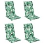Cojines silla respaldo alto 4 uds tela Oxford estampado hojas by , Cushions for chairs and sofas - Ref: Foro24-361911, Price:...