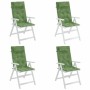 Cojines silla respaldo alto 4 uds tela Oxford estampado hojas von , Kissen für Stühle und Sofas - Ref: Foro24-361932, Preis: ...