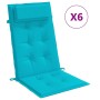 Cojines para silla con respaldo alto 6 uds tela Oxford turquesa de , Cojines para sillas y sofás - Ref: Foro24-361939, Precio...