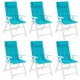 Cojines para silla con respaldo alto 6 uds tela Oxford turquesa de , Cojines para sillas y sofás - Ref: Foro24-361939, Precio...