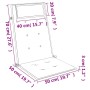 Cojines para silla con respaldo alto 6 uds tela Oxford turquesa de , Cojines para sillas y sofás - Ref: Foro24-361939, Precio...