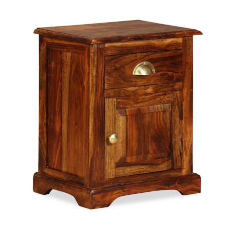 Mesita de noche de madera maciza de acacia 40x30x50 cm by , Nightstands - Ref: Foro24-243938, Price: 126,97 €, Discount: %