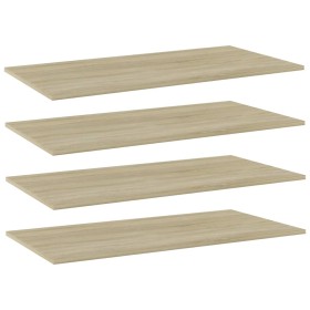 Estante estantería 4 uds contrachapada roble Sonoma 80x20x1,5cm by , Shelves - Ref: Foro24-805304, Price: 25,92 €, Discount: %