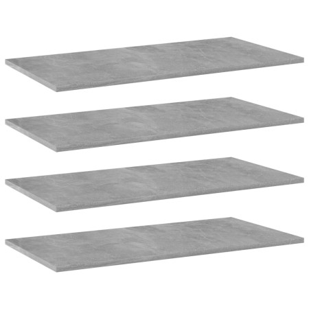 Estante estantería 4uds contrachapada gris hormigón 80x40x1,5cm de , Estanterías - Ref: Foro24-805338, Precio: 46,37 €