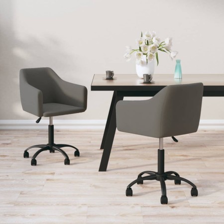 Sillas de comedor giratorias 2 unidades terciopelo gris oscuro | Foro24.es | Tu tienda online para hogar, jardín y más Foro24.es