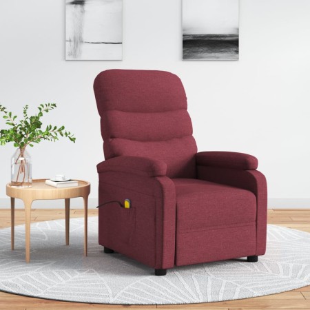 Sillón de masaje de tela rojo tinto de , Sillones de masaje eléctricos - Ref: Foro24-321229, Precio: 236,69 €, Descuento: -5%%