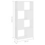 Librería separador madera contrachapada blanco 60x24x124,5 cm von , Bücherregale und Regale - Ref: Foro24-809080, Preis: 52,3...