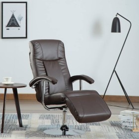 Sillón de TV de cuero sintético marrón de , Sillones - Ref: Foro24-248589, Precio: 239,97 €, Descuento: -5%%