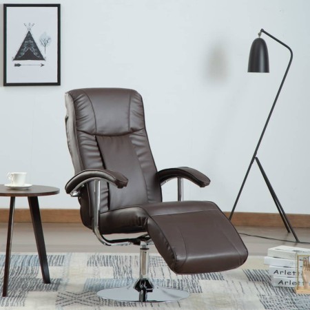 Sillón de TV de cuero sintético marrón de , Sillones - Ref: Foro24-248589, Precio: 239,97 €, Descuento: -5%%