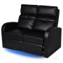 Sillón de 2 plazas con LED cuero sintético negro | Foro24.es | Tu tienda online para hogar, jardín y más Foro24.es