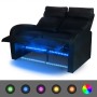 Sillón de 2 plazas con LED cuero sintético negro | Foro24.es | Tu tienda online para hogar, jardín y más Foro24.es