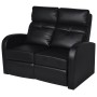 Sillón de 2 plazas con LED cuero sintético negro | Foro24.es | Tu tienda online para hogar, jardín y más Foro24.es