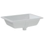 Lavabo de baño rectangular cerámica blanco 55,5x40x18,5 cm | Foro24.es | Tu tienda online para hogar, jardín y más Foro24.es