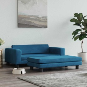 Cama para perros con extensión terciopelo azul 100x50x30 cm von , Betten für Hunde - Ref: Foro24-172019, Preis: 130,58 €, Rab...