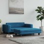 Cama para perros con extensión terciopelo azul 100x50x30 cm by , Beds for dogs - Ref: Foro24-172019, Price: 147,74 €, Discoun...