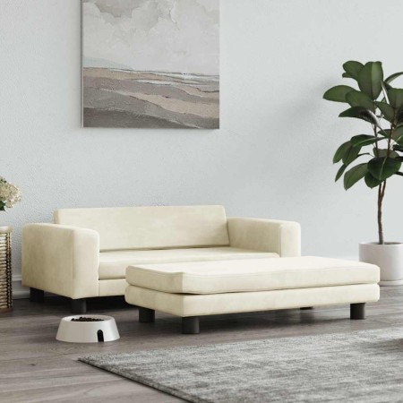 Cama para perros con extensión terciopelo crema 100x50x30 cm von , Betten für Hunde - Ref: Foro24-172025, Preis: 129,77 €, Ra...