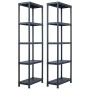 Estantería de plástico 2 unidades 125 kg 60x30x180 cm negro by , Industrial shelving - Ref: Foro24-276257, Price: 91,44 €, Di...