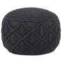 Puf de macramé hecho a mano algodón gris antracita 45x30 cm by , Ottomans - Ref: Foro24-324003, Price: 80,08 €, Discount: %