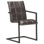 Sillas voladizas de comedor 2 unidades cuero auténtico gris by , dining chairs - Ref: Foro24-321854, Price: 276,41 €, Discoun...