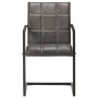 Sillas voladizas de comedor 2 unidades cuero auténtico gris by , dining chairs - Ref: Foro24-321854, Price: 276,41 €, Discoun...