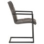 Sillas voladizas de comedor 2 unidades cuero auténtico gris by , dining chairs - Ref: Foro24-321854, Price: 276,41 €, Discoun...