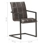 Sillas voladizas de comedor 2 unidades cuero auténtico gris by , dining chairs - Ref: Foro24-321854, Price: 276,41 €, Discoun...