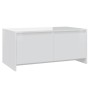 Couchtisch aus glänzend weißem Sperrholz, 90 x 50 x 41,5 cm von vidaXL, Couchtisch - Ref: Foro24-809824, Preis: 61,23 €, Raba...