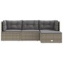 Set de muebles de jardín 4 pzas y cojines ratán sintético gris by , Garden sets - Ref: Foro24-319610, Price: 323,93 €, Discou...