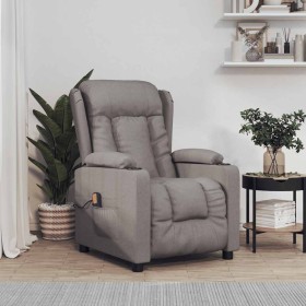 Sillón de masaje reclinable de tela gris taupé by , Electric massage chairs - Ref: Foro24-339066, Price: 245,92 €, Discount: %