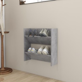 Zapatero de pared madera contrachapada gris hormigón 60x18x60cm von , Schuhregale und Schuhorganisatoren - Ref: Foro24-806726...
