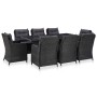 Juego de comedor para jardín 9 piezas ratán sintético negro by , Garden sets - Ref: Foro24-46545, Price: 1,00 €, Discount: %