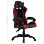 Silla gaming luces LED RGB cuero sintético color vino y negro | Foro24.es | Tu tienda online para hogar, jardín y más Foro24.es