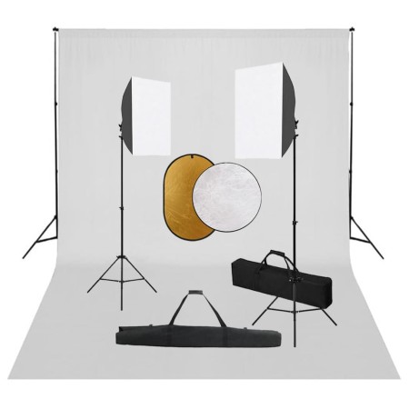 Kit de estudio fotográfico con luces softbox, fondo y reflector von , Blitze und Studiobeleuchtung - Ref: Foro24-3067056, Pre...