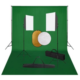 Kit de estudio fotográfico con luces softbox, fondo y reflector von , Blitze und Studiobeleuchtung - Ref: Foro24-3067054, Pre...